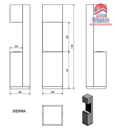 Биокамин Kratki SIERRA со скидкой -20%