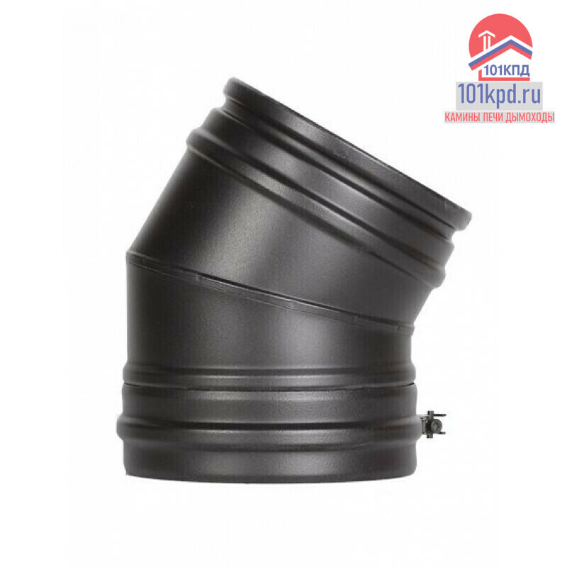 Отвод 30° Schiedel PERMETER 25 (AISI 444/0,5 мм + оц./0,6 мм) Ф130х180 цвет чёрный